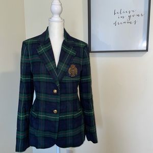 NWT Sz. 10 Ralph Lauren Plaid Tartan Blazer